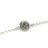 Escapulario ABRAZO - pulsera medalla de plata 20 mm con cadena